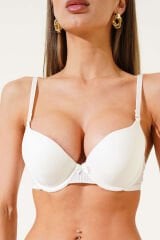 Double Push Up Fitilli Sütyen Ekru