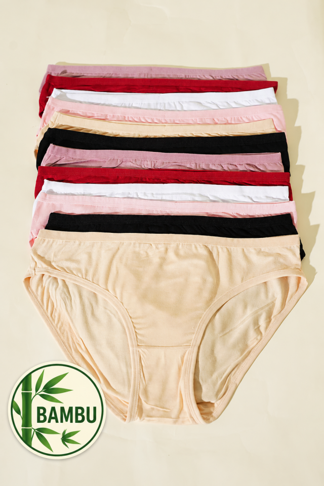 Tutku Elit 12'li Kadın Bambu Düz Bikini
