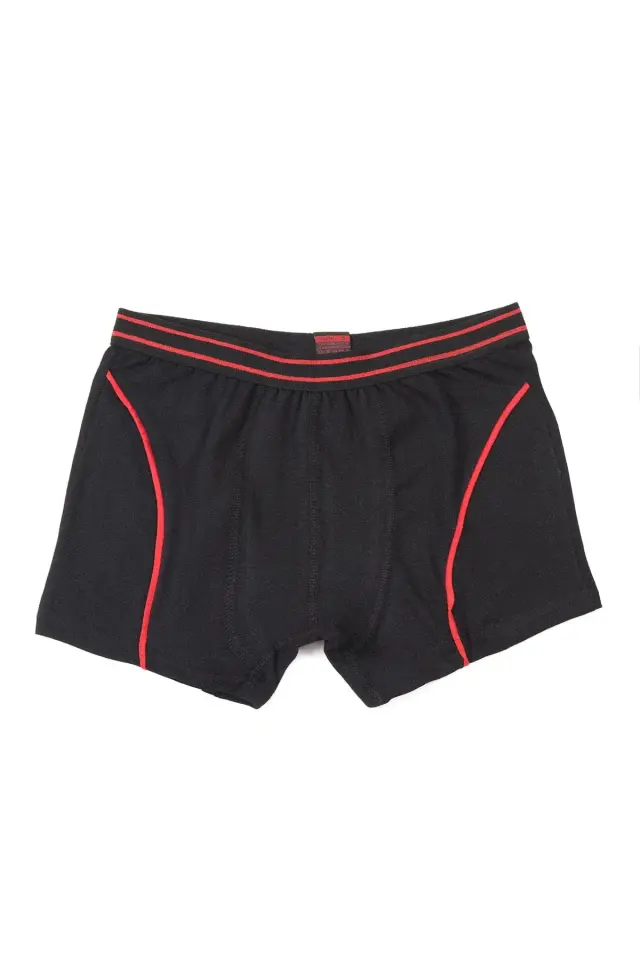 Tutku Erkek Çocuk 3'lü Paket Elastan Boxer 2 (2-3 Yaş) - siyah