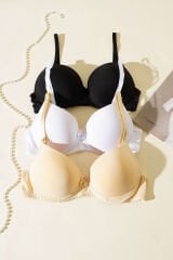 Silikonlu Destekli Sütyen Asorti Karışık Renk 3 Adet