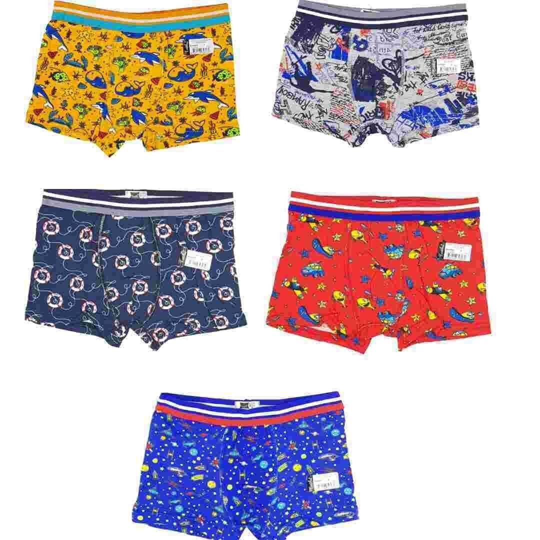 Tutku Erkek Çocuk 6'lı  Paket Renkli Desenli Boxer 2 (2-3 Yaş) - 6'lı