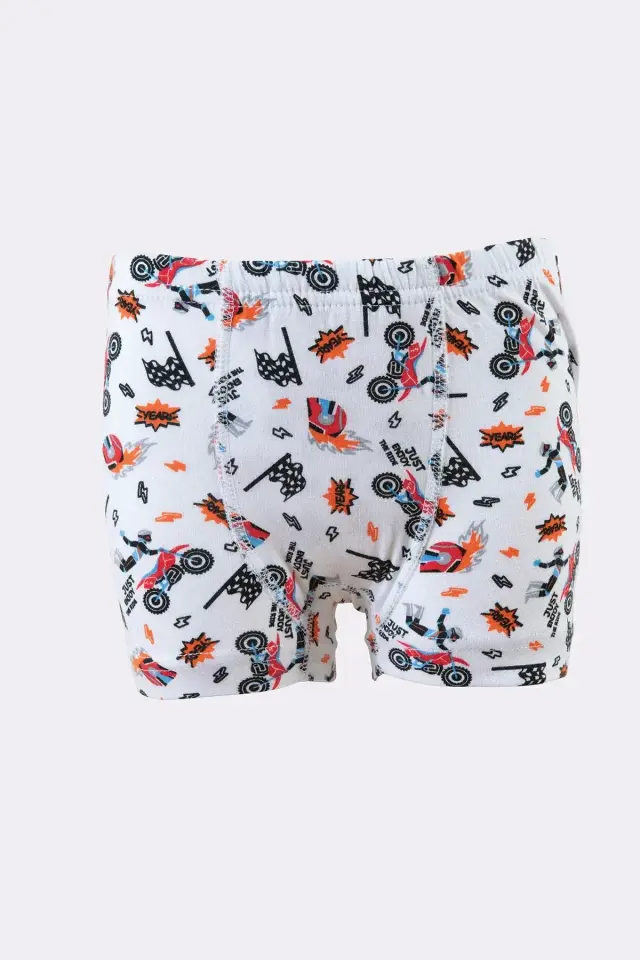 Tutku Erkek Çocuk 6'lı Renkli Desenli Boxer 6 (10-11 Yaş) - 6'lı