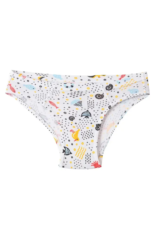 Tutku Erkek Çocuk 6'lı Paket Desenli Külot Slip 4 (6-7 Yaş) - 12'li