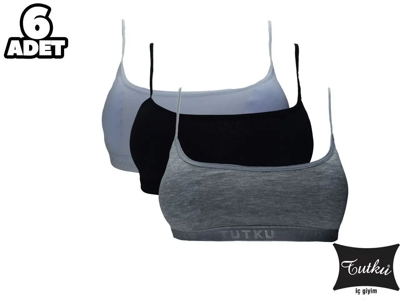 Tutku Kız Çocuk 6'lı Paket Kaplı Alıştırma Sütyen