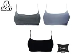 Tutku Kız Çocuk 6'lı Paket Kaplı Alıştırma Sütyen