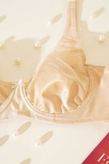 Ecem Yıldızı Tül Detaylı Desteksiz Toparlayıcı Sütyen Ten