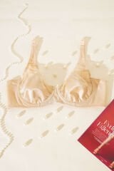 Ecem Yıldızı Tül Detaylı Desteksiz Toparlayıcı Sütyen Ten