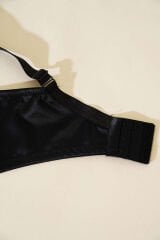 Ecem Yıldızı Tül Detaylı Desteksiz Toparlayıcı Sütyen Siyah