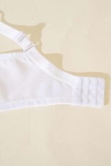 Ecem Yıldızı Tül Detaylı Desteksiz Toparlayıcı Sütyen Beyaz