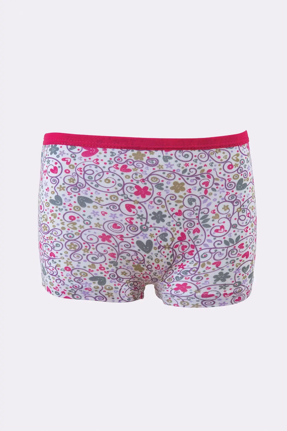 Tutku Kız Çocuk 6'lı Paket Renkli Desenli Boxer 6 (10-11 Yaş)