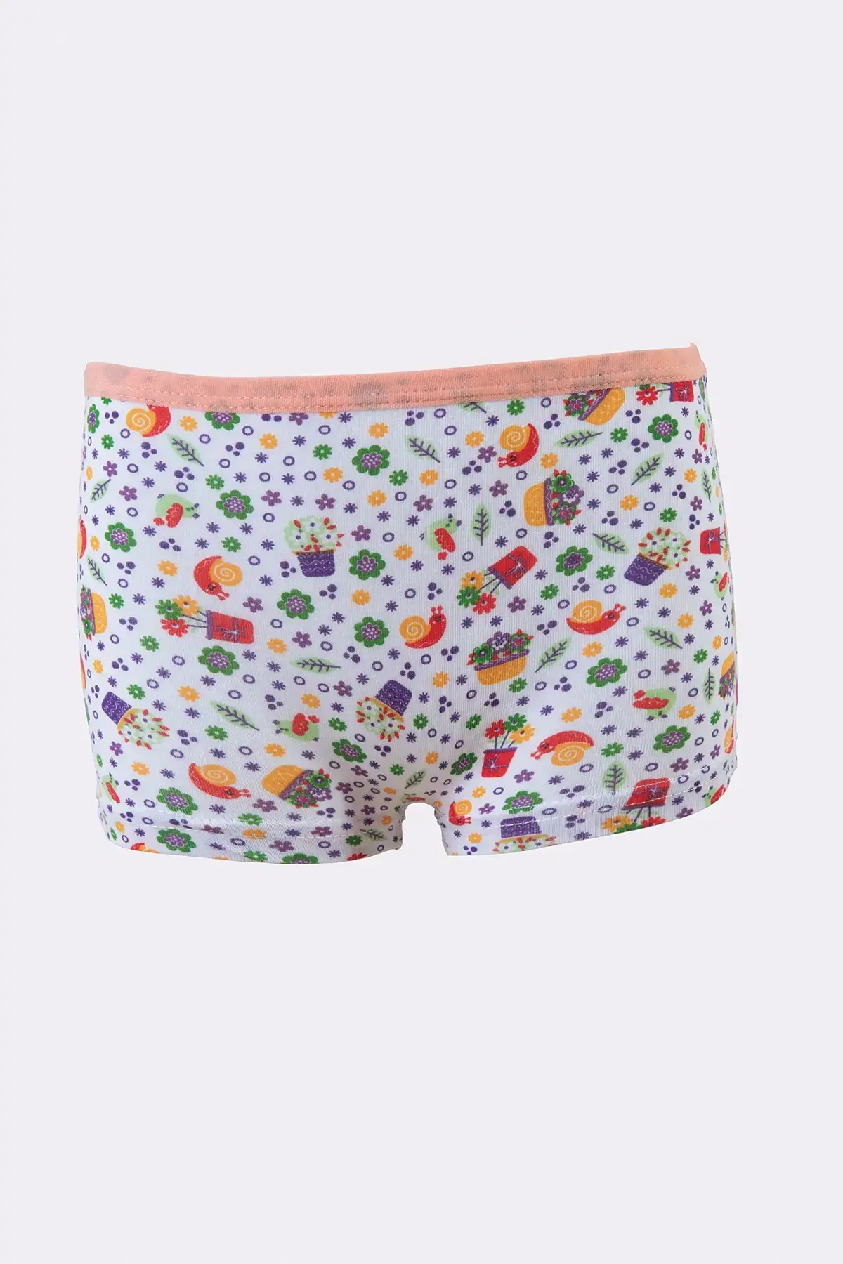 Tutku Kız Çocuk 6'lı Paket Renkli Desenli Boxer 6 (10-11 Yaş)