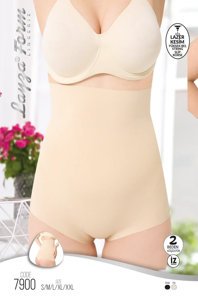 Liza Kadın Lazer Kesim Yüksek Bel String Slip Korse