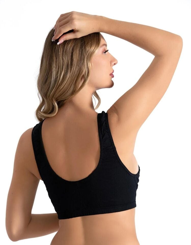 Tutku Kadın 6'lı  Siyah Yarım Atlet Badi Sütyen