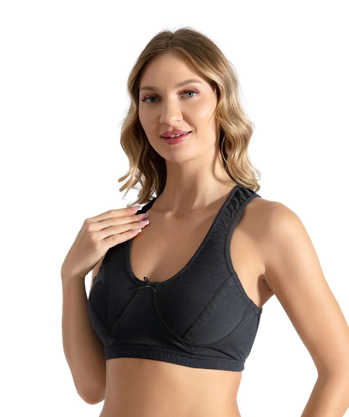 Tutku Kadın 6'lı  Siyah Yarım Atlet Badi Sütyen