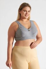 Tutku Kadın 6'lı  Gri Yarım Atlet Badi Sütyen