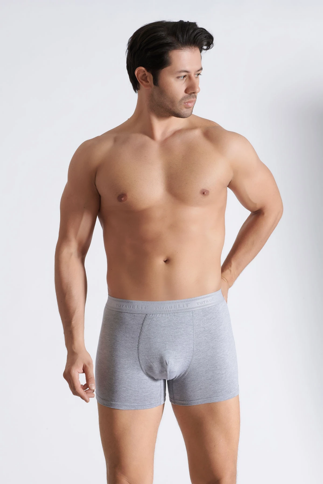 Tutku Elit Erkek Gri Modal Elastan Boxer