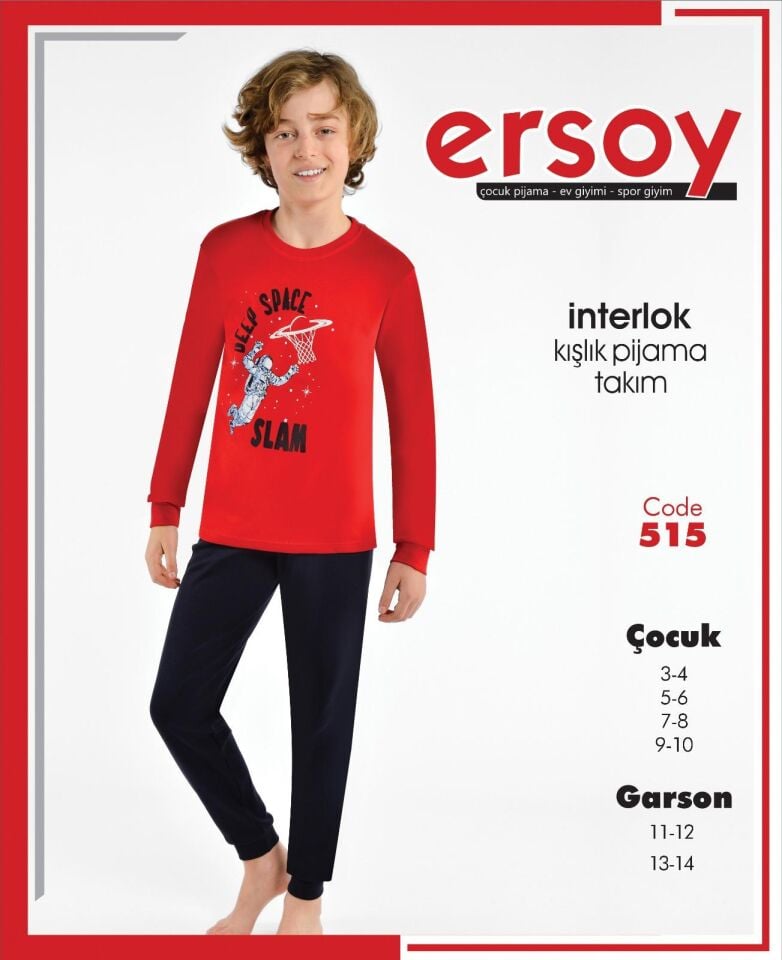 Ersoy İnterlok Erkek Çocuk Pijama Takımı