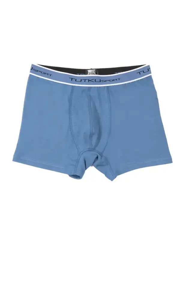 Tutku Erkek 3’lü Paket Elastan Spor Boxer Havacı Mavi - L - 6'lı