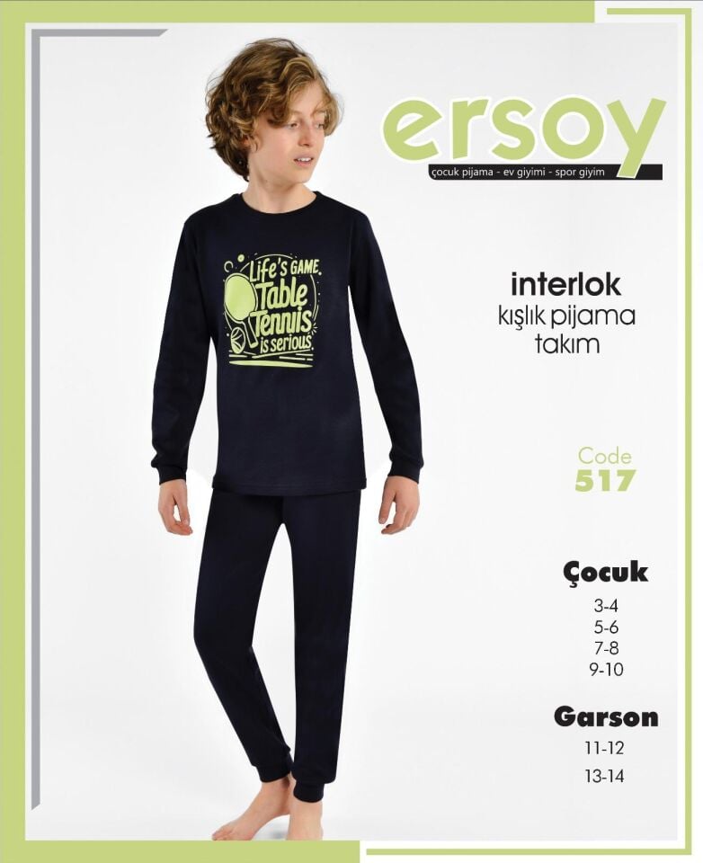 Ersoy İnterlok Erkek Çocuk Pijama Takımı