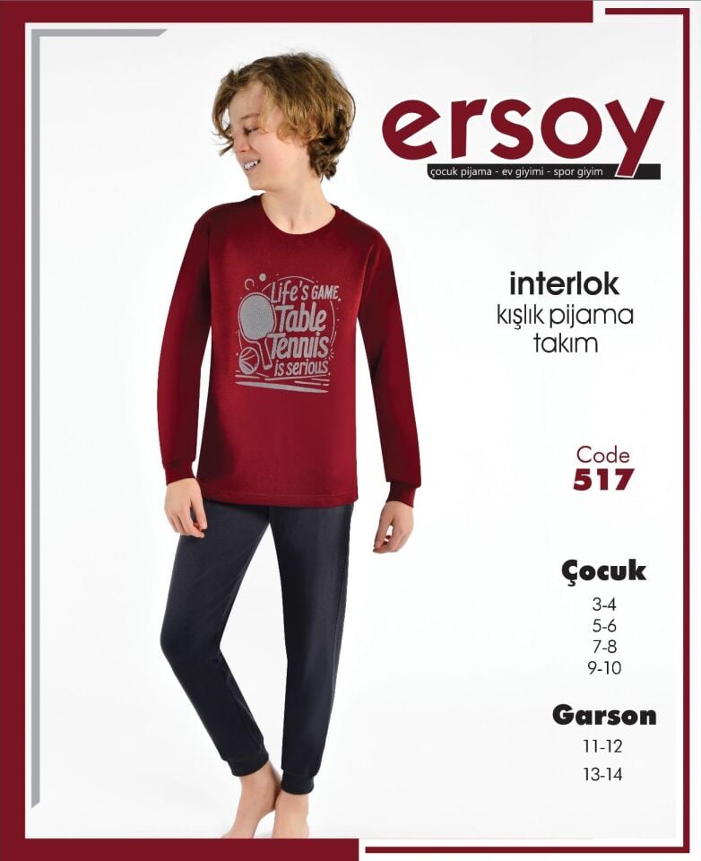 Ersoy İnterlok Erkek Çocuk Pijama Takımı