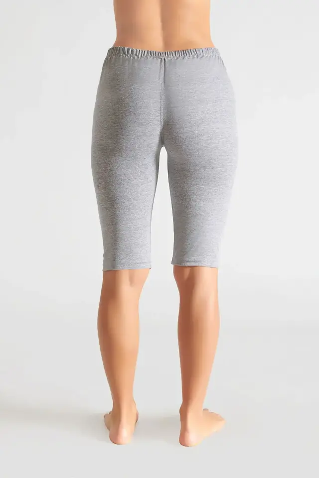 Tutku Kadın 6'lı Paket Gri Kısa Tayt 7/3XL