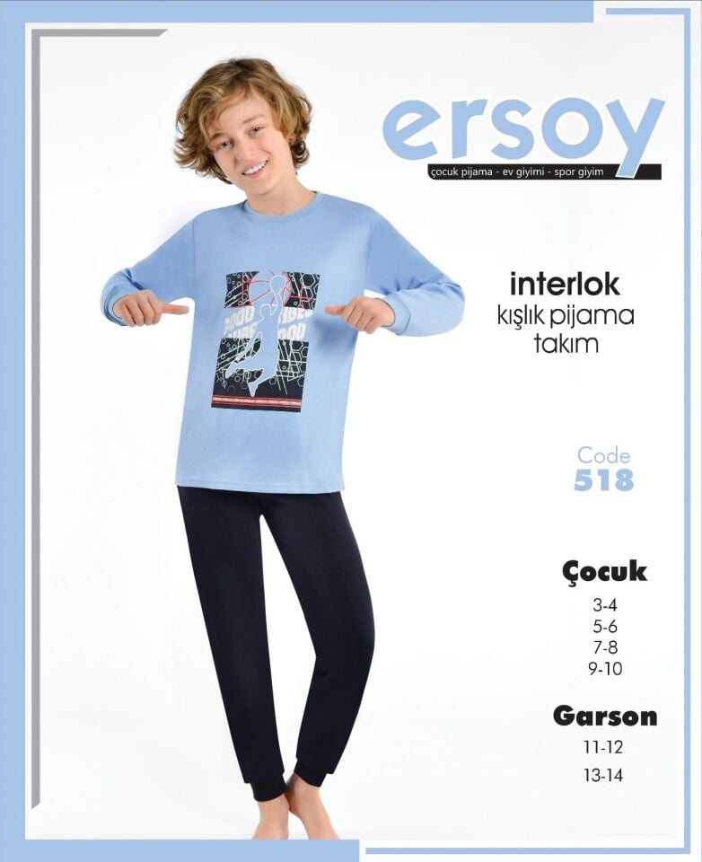 Ersoy İnterlok Erkek Çocuk Pijama Takımı