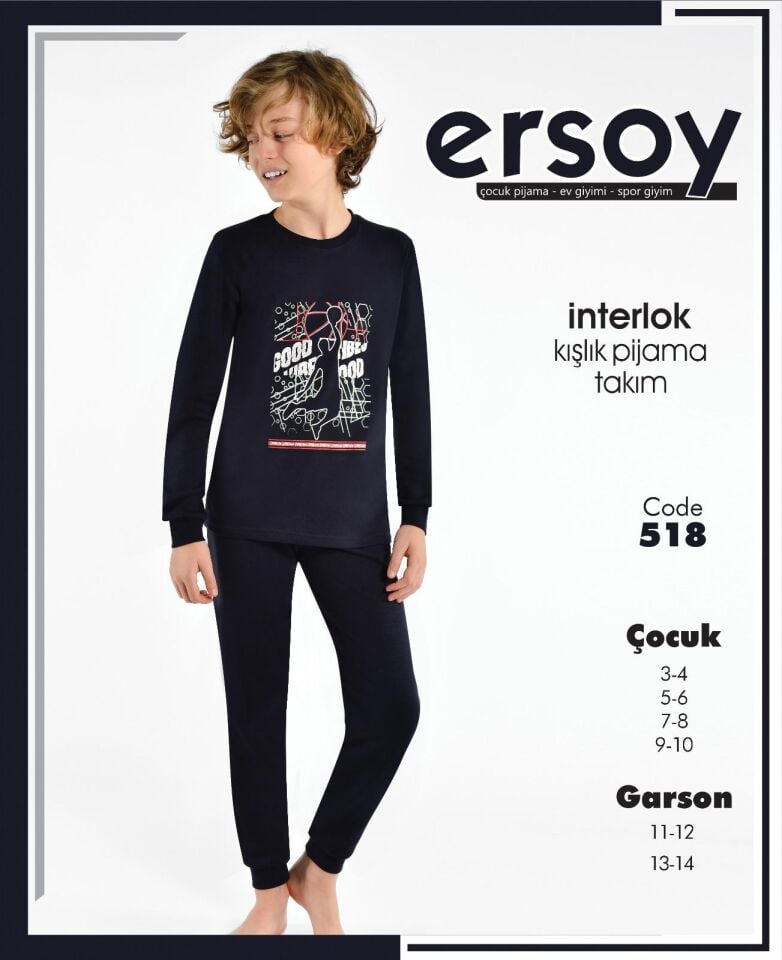 Ersoy İnterlok Erkek Çocuk Pijama Takımı