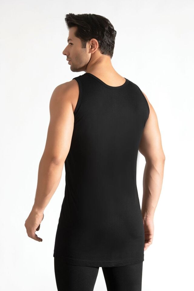 Tutku Erkek 6'lı Paket Siyah Penye Atlet 4/L