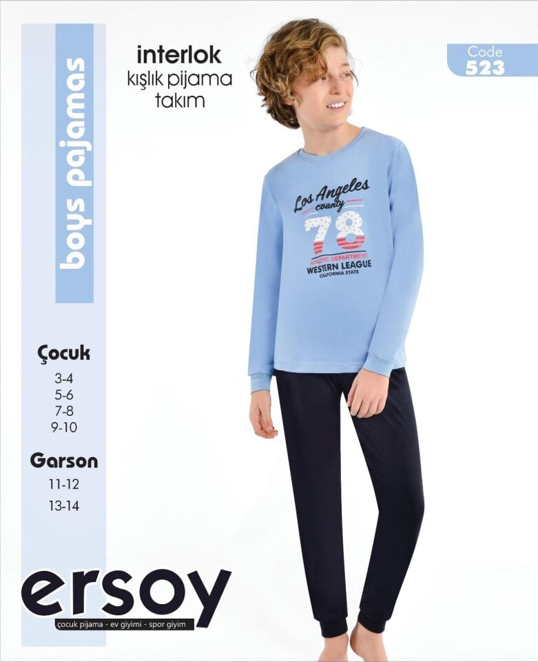 Ersoy İnterlok Erkek Çocuk Pijama Takımı