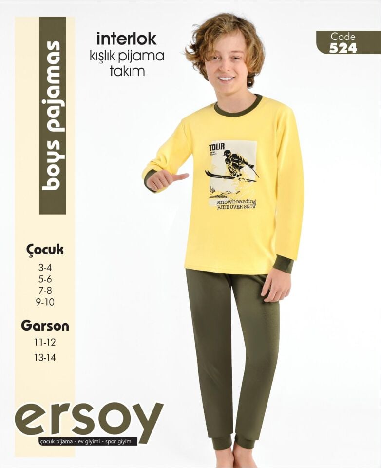 Ersoy İnterlok Erkek Çocuk Pijama Takımı