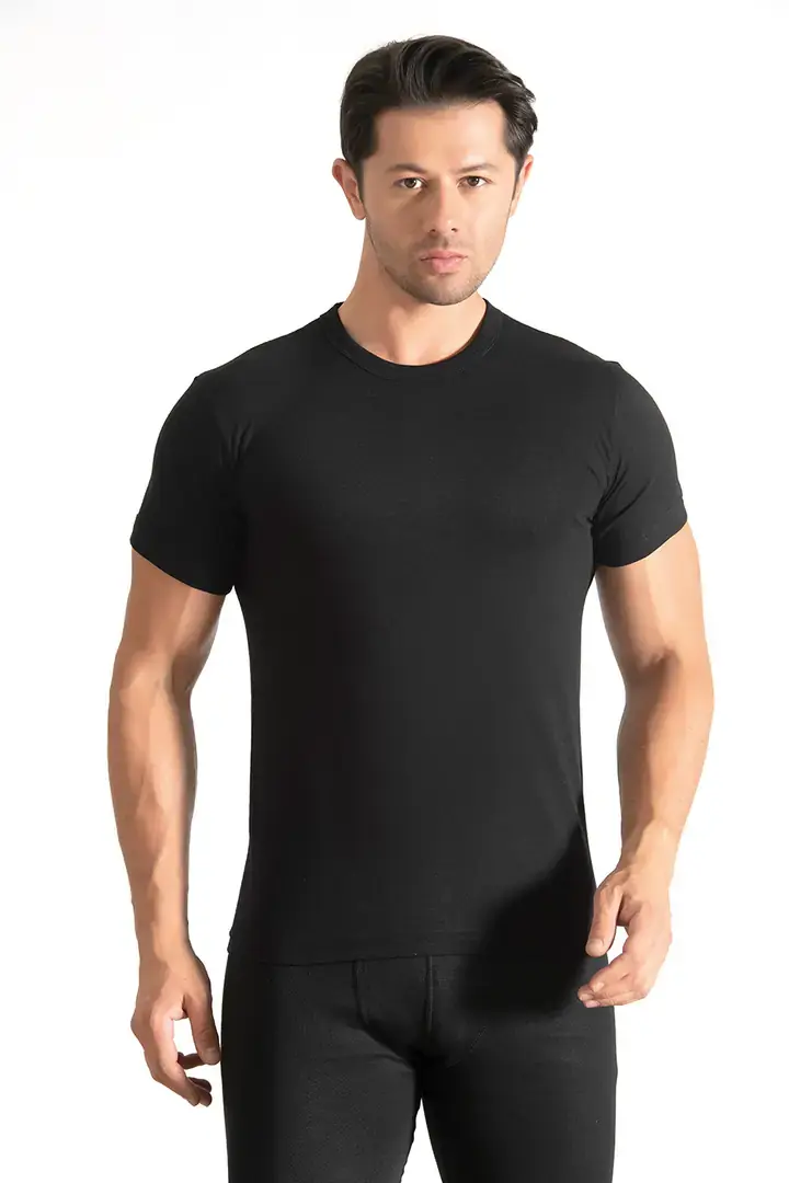 Tutku Erkek 6’lı Paket Sıfır Yaka Siyah Fanila