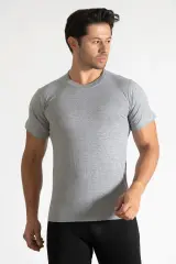 Tutku Erkek 6’lı Paket Sıfır Yaka Gri Fanila