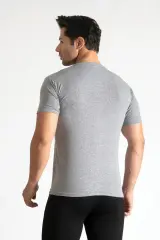 Tutku 6'lı Paket Erkek Ribana V Yaka Gri Fanila