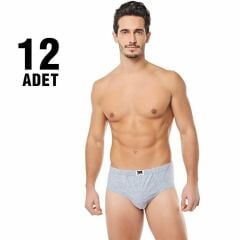 Tutku Erkek 12’li Paket Slip Kom Gri Külot