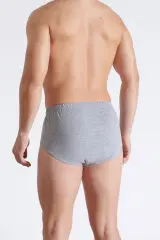 Tutku Erkek 6'lı Paket Slip Kom Gri Külot