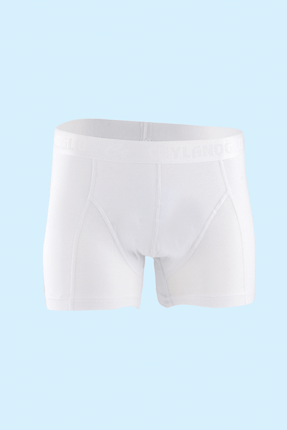 Ceylanoğlu 3'lü Paket Erkek Likralı Beyaz Boxer XXXL - Beyaz
