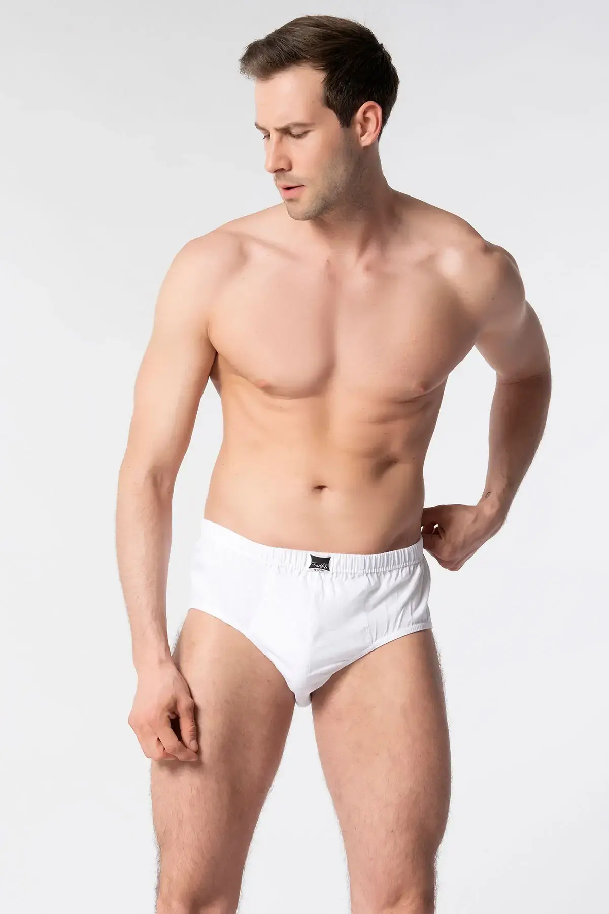 Tutku Erkek 6'lı Paket Slip Kom Beyaz Külot 3/M - 12'li