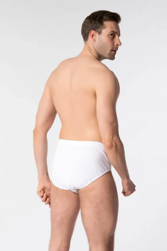 Tutku Erkek 6'lı Paket Slip Kom Beyaz Külot 4/L - 12'li