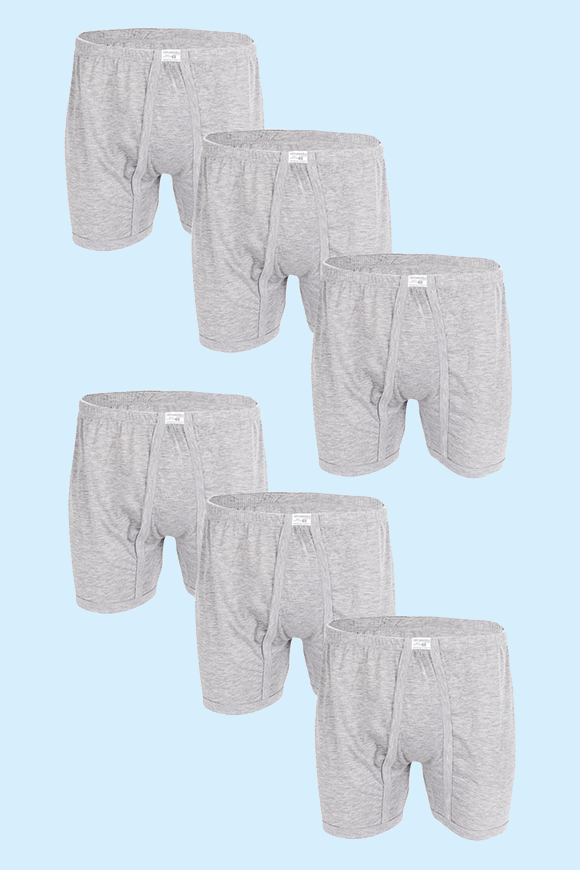 Ceylanoğlu 6'lı Paket Erkek Renkli Penye Paçalı 9 - Gri