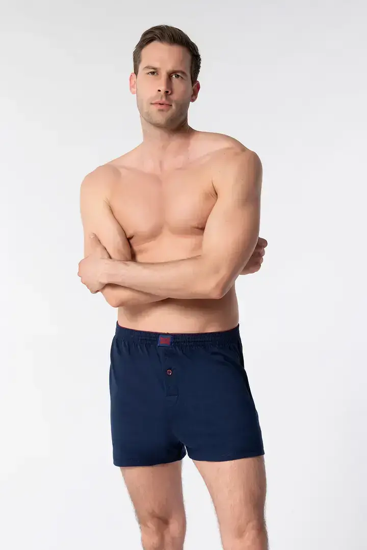 Tutku Erkek 5’li Paket Lacivert Penye Havlubel Düz Boxer XXL