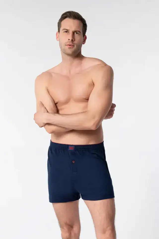 Tutku Erkek 5’li Paket Lacivert Penye Havlubel Düz Boxer XXL
