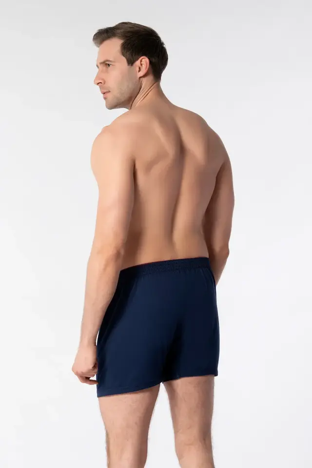 Tutku Erkek 5’li Paket Lacivert Penye Havlubel Düz Boxer XXL