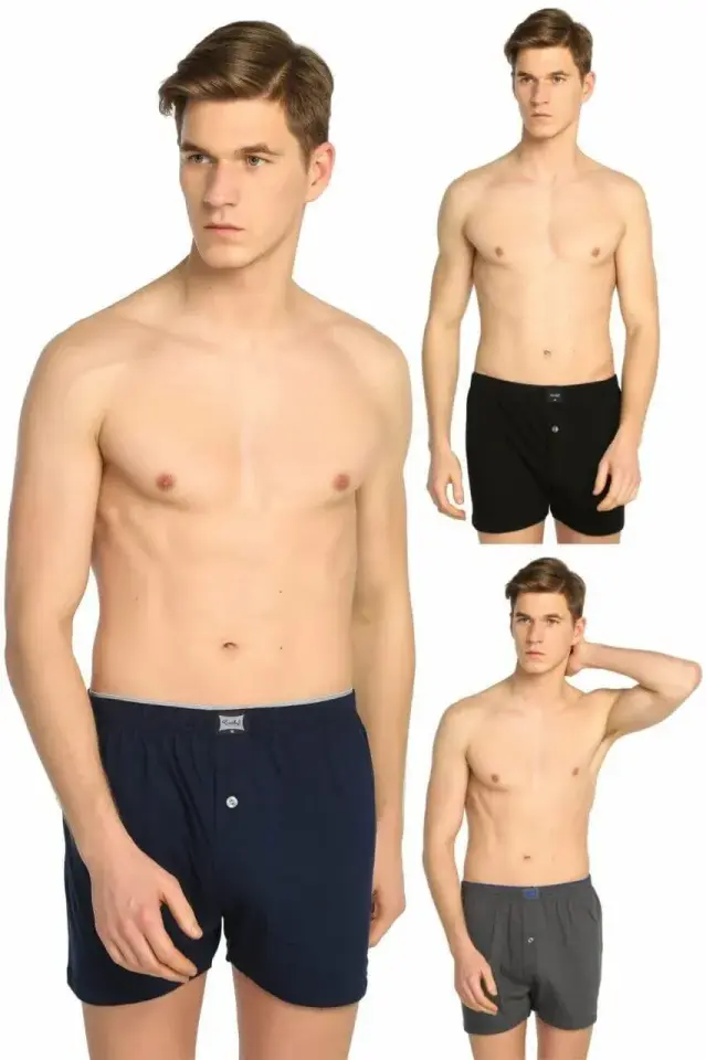 Tutku Erkek 5’li Paket Karışık Renk Penye Havlubel Düz Boxer S