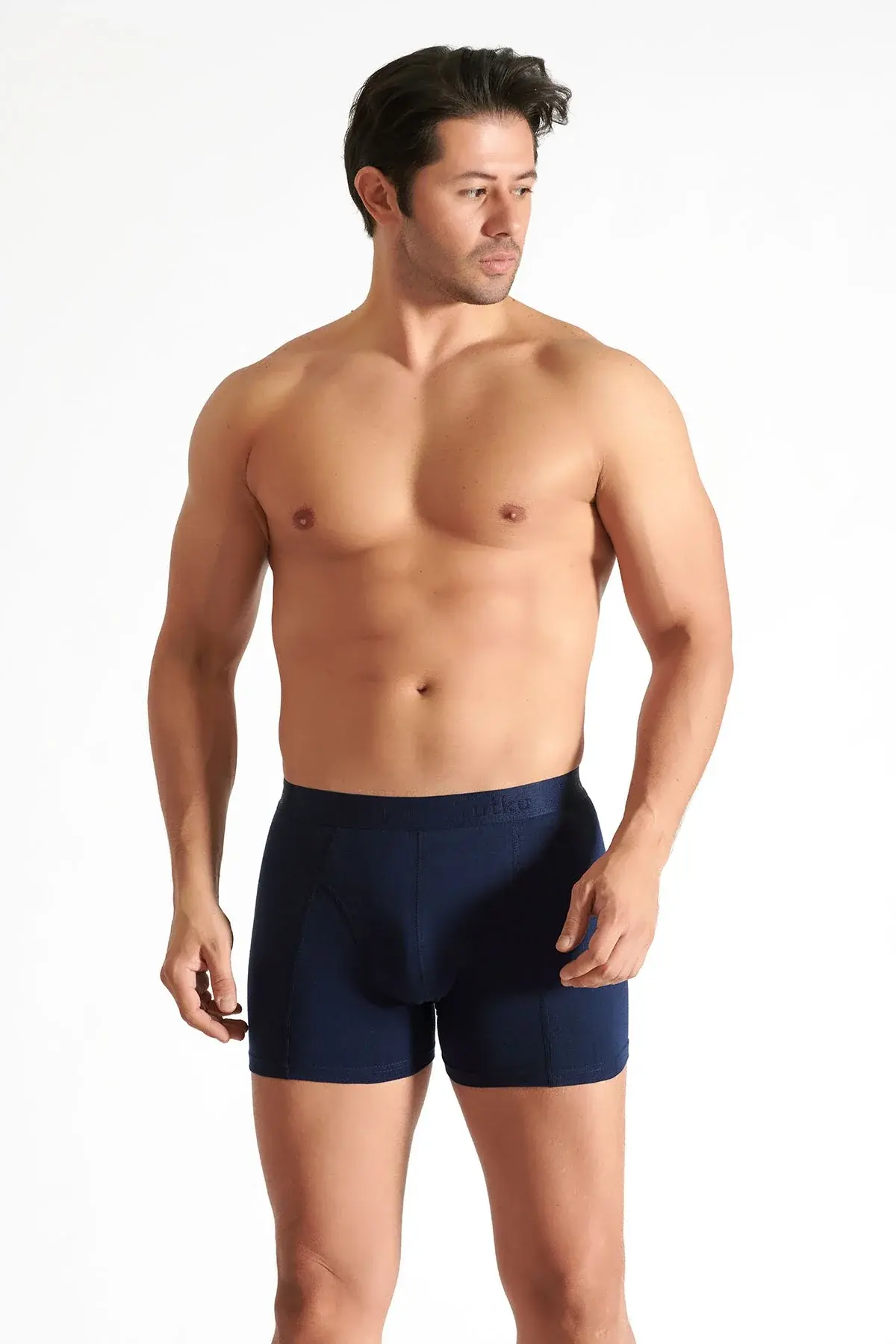 Tutku Erkek 3’lü Paket Lacivert Elastan Likralı Boxer