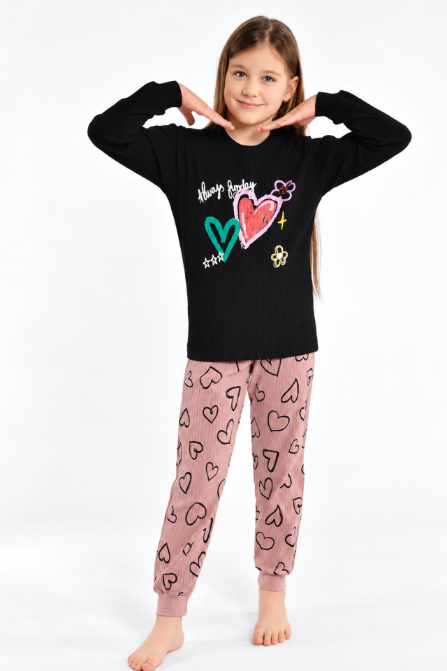 Kız Çocuk İnterlok Kışlık Pijama Takımı