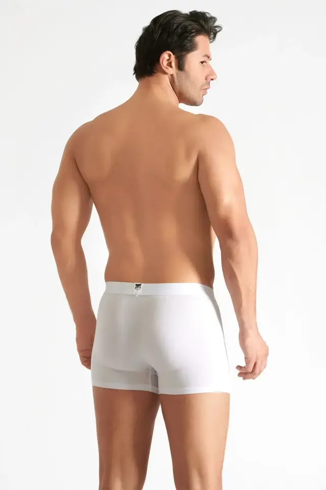 Tutku Erkek 3’lü Paket Beyaz Elastan Likralı Boxer XL - 6'lı