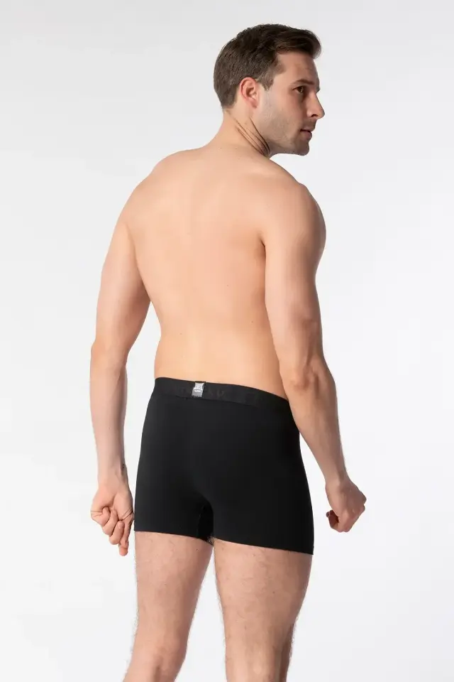 Tutku Erkek 3’lü Paket Siyah Elastan Likralı Boxer XXL - 6'lı