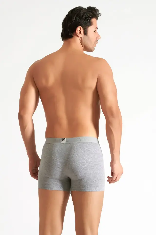 Tutku Erkek 3’lü Paket Gri Elastan Likralı Boxer L - 3'lü