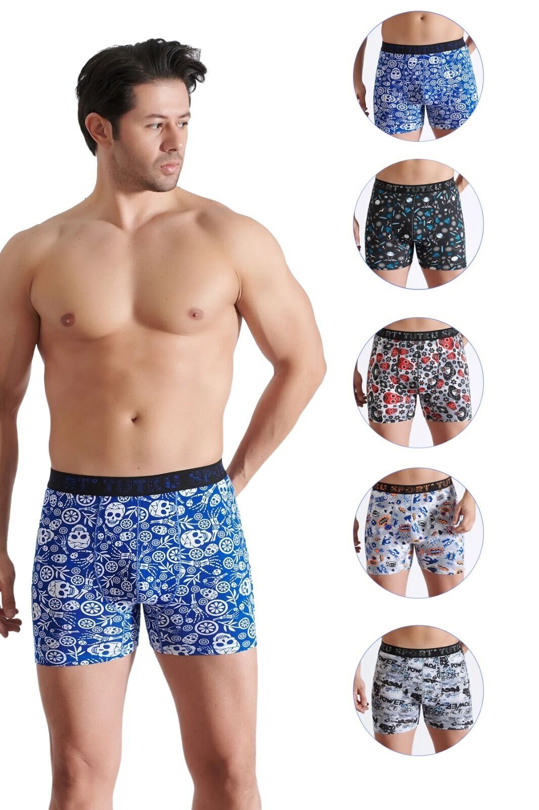 Tutku Erkek 6'lı Paket Elastan Empirme Boxer XL