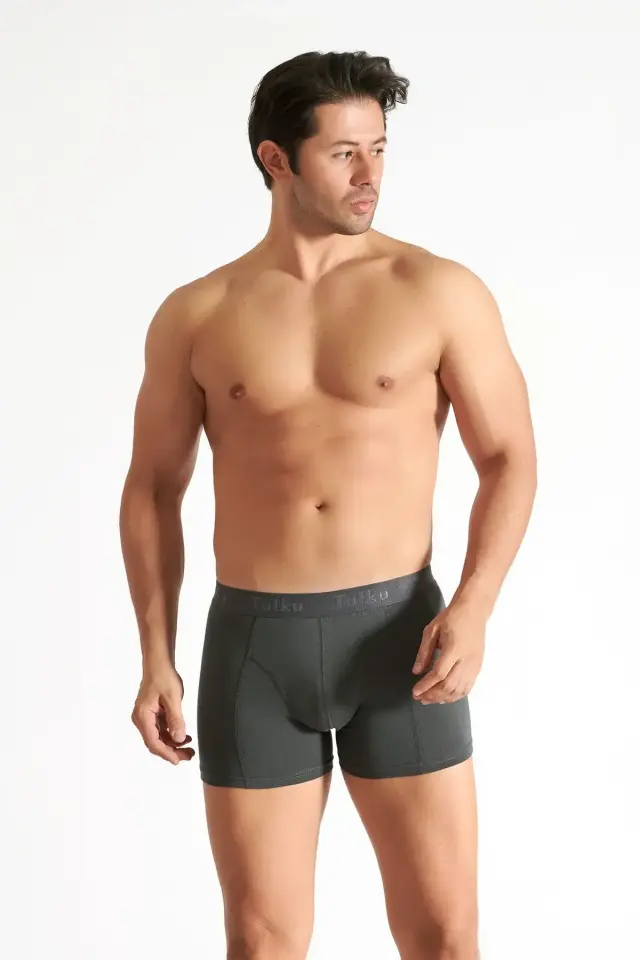 Tutku Erkek 3’lü Paket Füme Elastan Likralı Boxer L - 3'lü